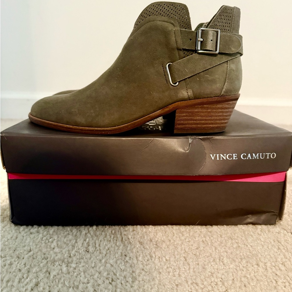 Vince Camuto Olive Ankle Booties with Buckle
